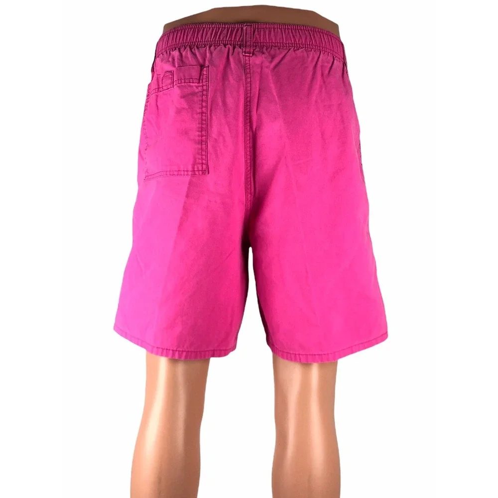 Ocean Pacific OP Men's Large Cotton Shorts Long Riders Surfer Pink Vintage Rare